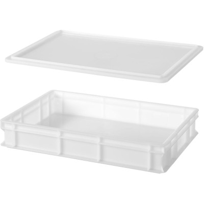 Krabice na těsto na pizzu 600x400, AmerBox, Profi Line, Bílá, 600x400x(H)100mm, Obdélníkové