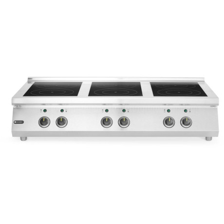Indukční sporák, 6 varných zón, HENDI, 3x3.5 kW hobs & 3x5 kW hobs, 400V/25500W, 1200x700x(H)311mm