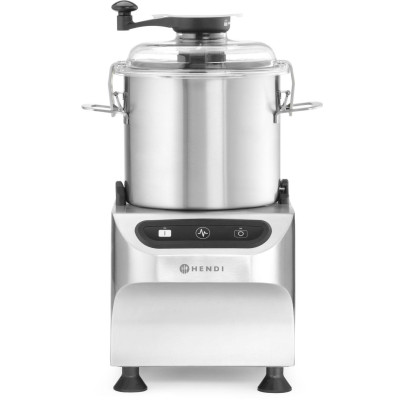 Elektrický kráječ do mísy, HENDI, Profi Line, 8 kg, Stříbrná, 230V/800W, 377x350x(H)586mm