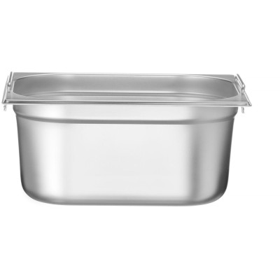 Nádoba GN 1/2 , sklopné rukojete, HENDI, Profi Line PLUS, GN 1/2, 9,5L, Stříbrná, 325x265x(H)150mm