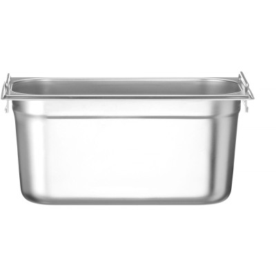 Nádoba GN 1/3, sklopné rukojete, HENDI, Profi Line PLUS, GN 1/3, 5,7L, Stříbrná, 325x176x(H)150mm