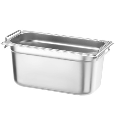 Nádoba GN 1/3, sklopné rukojete, HENDI, Profi Line PLUS, GN 1/3, 5,7L, Stříbrná, 325x176x(H)150mm