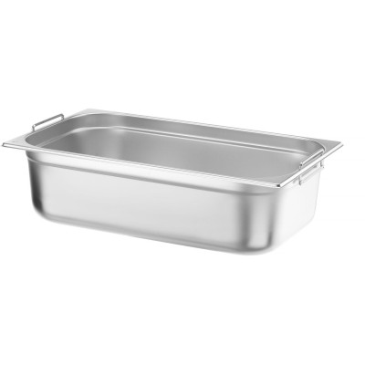 Nádoba GN 1/1, sklopní rukojete, HENDI, Profi Line PLUS, GN 1/1, 21L, Stříbrná, 530x325x(H)150mm