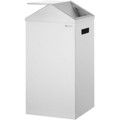 Odpadkový koš, HENDI, 60L, Stříbrná, 350x350x(H)600mm