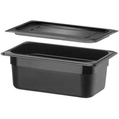 Víko pro GN nádoby, HENDI, Kitchen Line, GN 1/3, Černá, 325x175mm
