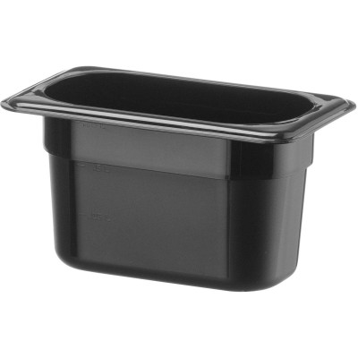 Nádoba GN 1/9, HENDI, Kitchen Line, GN 1/9, 0,8L, Černá, 175x107x(H)100mm