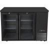 Chladicí barový pult, skleněné dveře, Arktic, 4 police, 283L, Černá, 230V/185W, 1217x631x(H)865mm