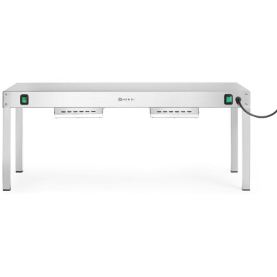 Zahřívací most, HENDI, Stříbrná, 230V/1000W, 1000x400x(H)400mm, Obdélníkové