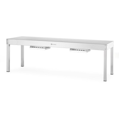 Zahřívací most, HENDI, Stříbrná, 230V/1000W, 1200x400x(H)400mm, Obdélníkové
