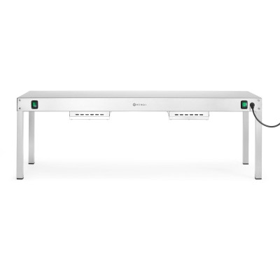 Zahřívací most, HENDI, Stříbrná, 230V/1000W, 1200x400x(H)400mm, Obdélníkové