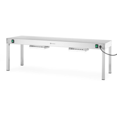 Zahřívací most, HENDI, Stříbrná, 230V/1000W, 1200x400x(H)400mm, Obdélníkové