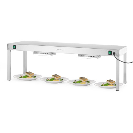 Zahřívací most, HENDI, Stříbrná, 230V/1000W, 1200x400x(H)400mm, Obdélníkové