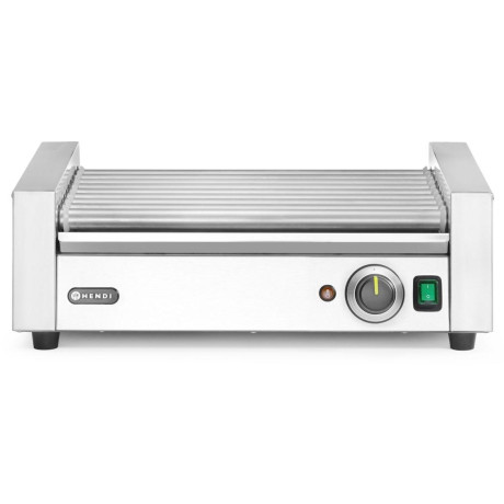 Roller grill na klobásy, 1 zóna, HENDI, Stříbrná, 230V/790W, 566x450x(H)192mm, Obdélníkové