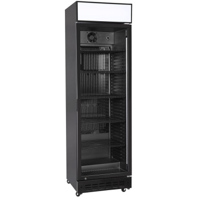 Chladnička pro zadní bar, jednokřídlé dveře, Arktic, Prístrešek s LED světlem a vypínačem , 274L, Černá, 230V/250W, 600x577x(H)2