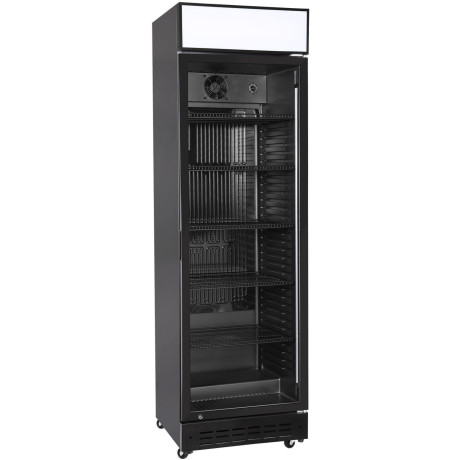 Chladnička pro zadní bar, jednokřídlé dveře, Arktic, Prístrešek s LED světlem a vypínačem , 274L, Černá, 230V/250W, 600x577x(H)2