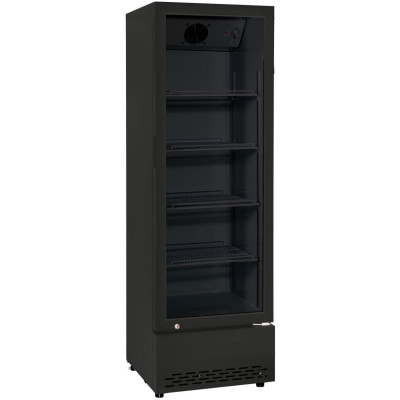Chladící vitrína s prosklenými dveřmi, Arktic, 246L, Černá, 230V/300W, 540x600x(H)1787mm