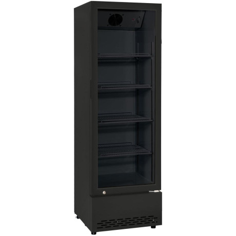 Chladící vitrína s prosklenými dveřmi, Arktic, 246L, Černá, 230V/300W, 540x600x(H)1787mm