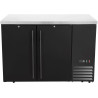 Chladicí barový pult, plné dveře, Arktic, 4 police, 283L, Černá, 230V/185W, 1217x631x(H)865mm