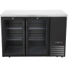 Chladicí barový pult, skleněné dveře, Arktic, 4 police, 283L, Černá, 230V/185W, 1217x631x(H)865mm