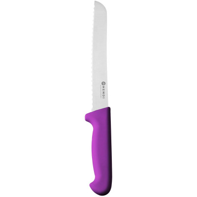Nůž na chléb, 200 mm, HACCP, HENDI, Profi Line, Fialová, (L)340mm