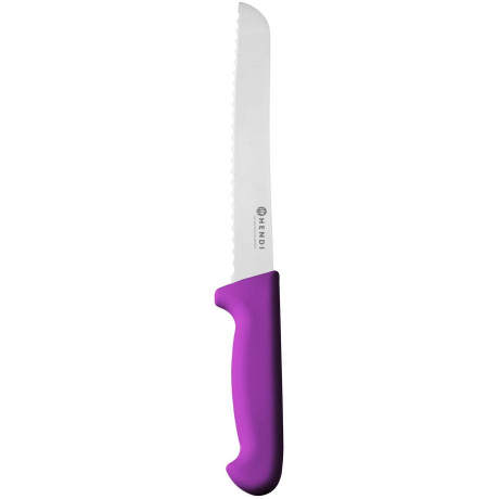 Nůž na chléb, 200 mm, HACCP, HENDI, Profi Line, Fialová, (L)340mm