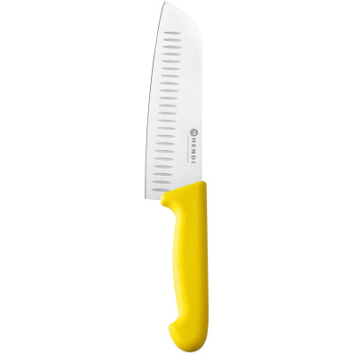 Santoku nůž, 180 mm, HACCP, HENDI, Profi Line, Žlutá, (L)295mm