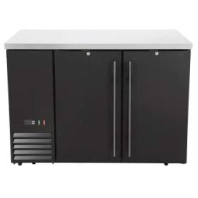 Chladicí barový pult, plné dveře, Arktic, 4 police, 283L, Černá, 230V/185W, 1217x631x(H)865mm