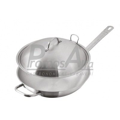 WOK pánev s mřížkou a poklicí