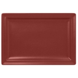 RAK Talíř obdélný 33 × 23 cm, tmavě červená | RAK-NFCLRP33DR