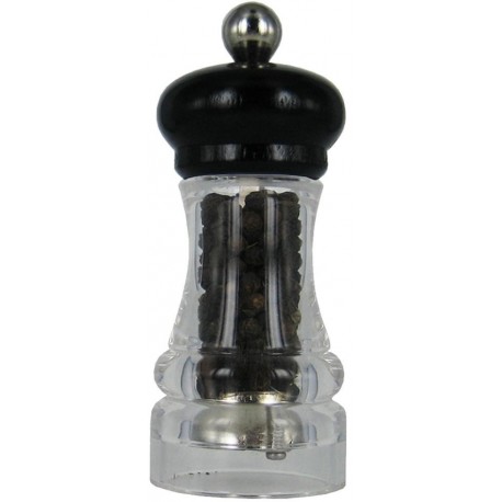 HIP HOP mlýnek na pepř, transparentní černý, 11cm