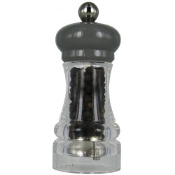 HIP HOP mlýnek na pepř, transparentní šedý, 11cm