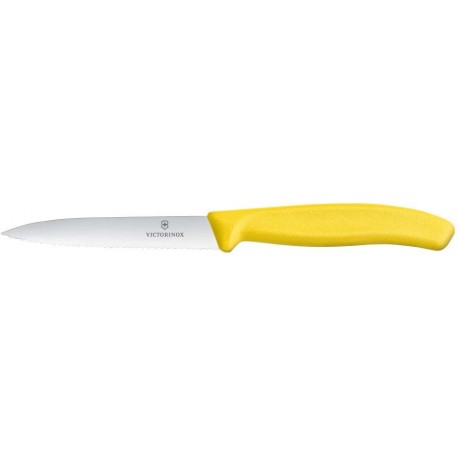 Nůž na zeleninu se zoubkovaným ostřím, Žlutá, (L)212mm