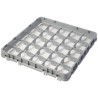 Nástavec koše half drop 500x500 mm šedý, model E2, Cambro, počet přihrádek: 25 (5x5), rozměr přihrádky: 89x89 mm, Světle šedá, 4