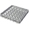 Nástavec koše full drop 500x500 mm šedý, model E1, Cambro, počet přihrádek: 36 (6x6), rozměr přihrádky: 73x73 mm, Světle šedá, 4