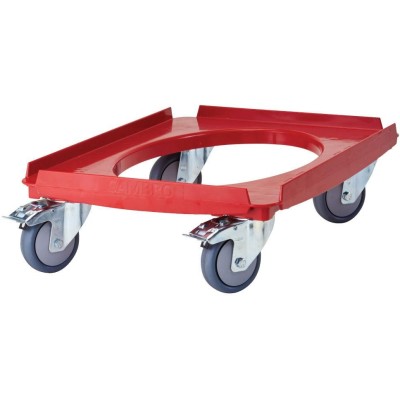Vozík Camdolly® pro termoizolační boxy Cam GoBox®, GN 1/1, červený, Červená, 692x426x(H)167mm