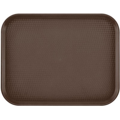 Polypropylenový tác fast food, střední, hnědý, Hnědá, 300x410x(H)19mm
