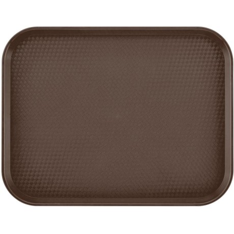 Polypropylenový tác fast food, střední, hnědý, Hnědá, 300x410x(H)19mm