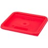 Víko pro nádobu CamSquare společnosti CAMBRO, Cambro, pro nádoby o objemu 5,7 litru a 7,6 litru, červené, Červená, 227x227x(H)16