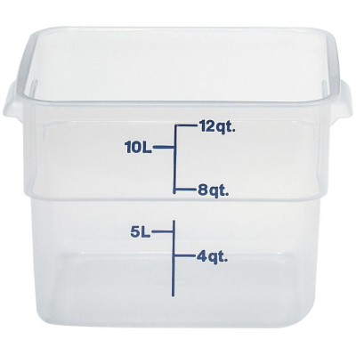 Transparentní polypropylenová nádoba na potraviny CamSquare®, 11,4 l, 11,4L, 256x310x(H)210mm