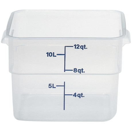 Transparentní polypropylenová nádoba na potraviny CamSquare®, 11,4 l, 11,4L, 256x310x(H)210mm
