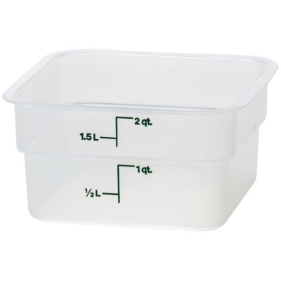 Transparentní polypropylenová nádoba na potraviny CamSquare®, 1,9 l, 1,9L, 185x185x(H)100mm