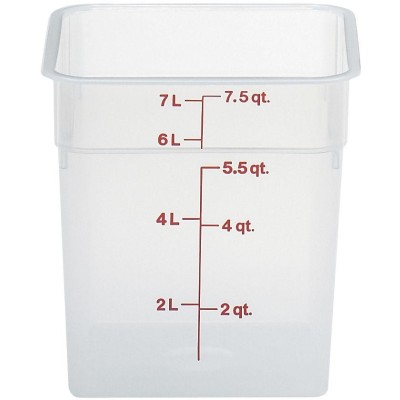 Transparentní polypropylenová nádoba na potraviny CamSquare®, 7,6 l, 7,6L, 215x215x(H)230mm