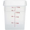 Transparentní polypropylenová nádoba na potraviny CamSquare, Cambro, 7,6 l, 7,6L, Průhledná, 215x215x(H)230mm