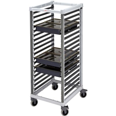 Vozík pro přepravu nádob 18 × GN 2/1 , počet drážek: 18, 645x835x(H)1707mm