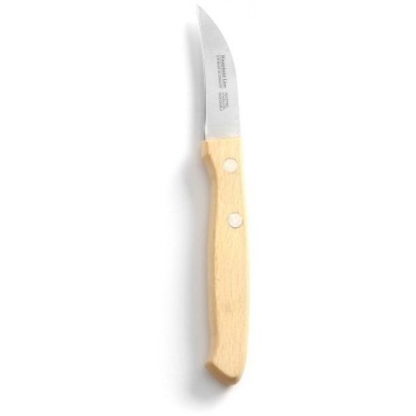 Loupací nůž s dřevěnou rukojetí, zahnutý model, Dřevo, (L)165mm