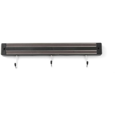 Magnetická lišta na nože s háčky, 6 háčků, (L)625mm