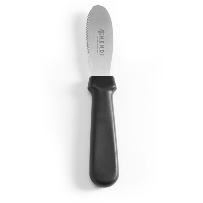 Zoubkovaný nůž na mazání, Černá, (L)210mm