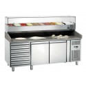 Chladiace stoly a vitríny pre pizzerie
